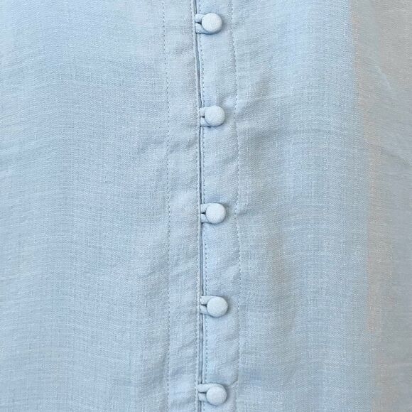 Torrid Harper Light Blue Gauze Button Front Tunic Tank Sz 0X XXL - Picture 7 of 12